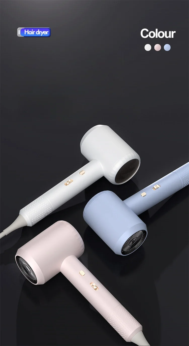 New Hammer Hair Dryer with High Airflow of 59 Seconds, Blue Light Ion Thermostat
