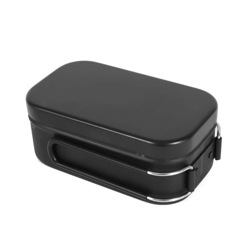 

Aluminium Lunchbox Double Handles Lunch Box Portable Bento Box Lightweight Container Camping Cooking Box