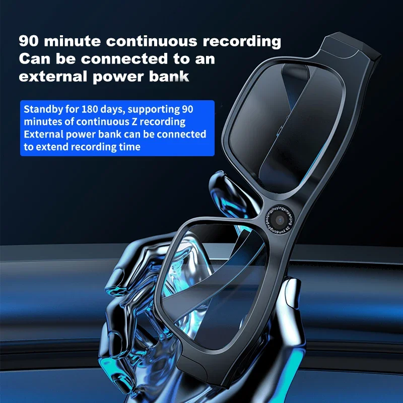 Bluetooth Smart Glasses Camera 4K Photo Video Recording For Music Call Sports Travel Drive Business ar smart glasses