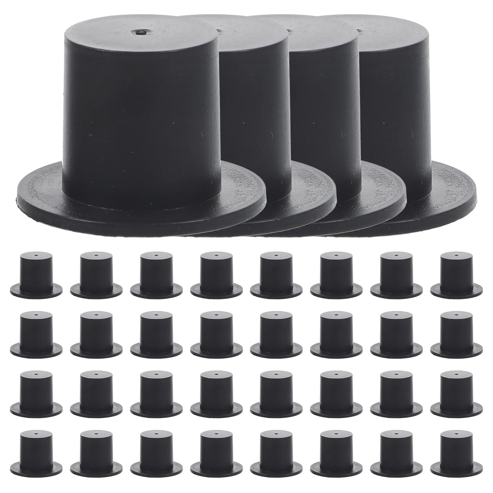 50 Pcs Plastic Clown Hat Mini Snowman Miniature Top Lovely Hats Kawaii Tiny Headband Black Formal Christmas Party Supplies