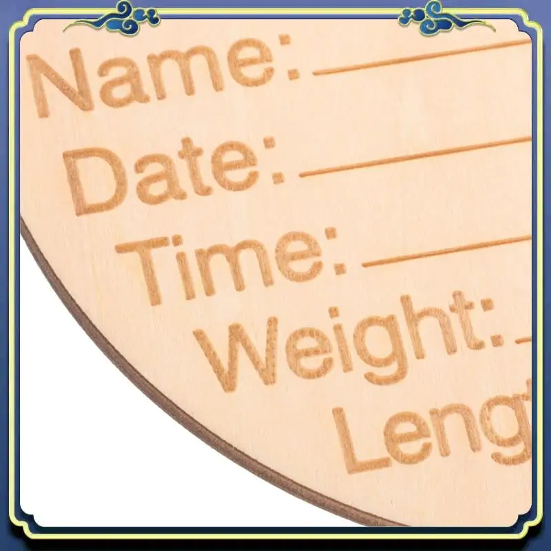 Latest 6PCS Bulletin Board Pendant Commemorative Plaque Wooden Name Announcements Announcement Board Announcement Round Wood