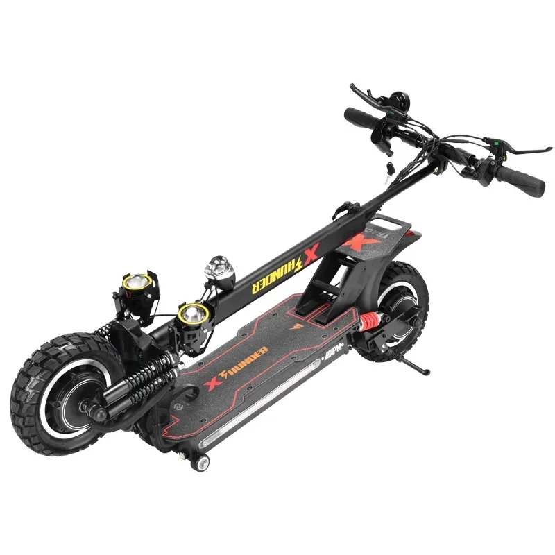 Foldable Adult Electric Scooter 2400W 52V 21AH Dual Motor Escooter Max Speed 65km/h Range 80km Hydraulic Brake