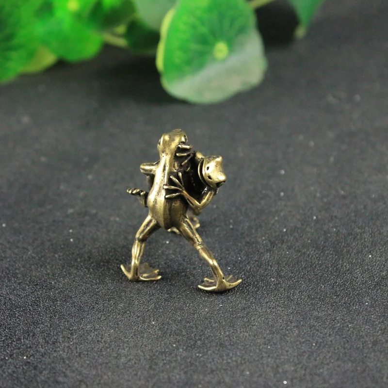 Outdoor DIY Tool EDC Retro Brass FROG Knife Beads Lanyard Pendants Paracord Accessories Frog Umbrella Rope Woven love Hangings