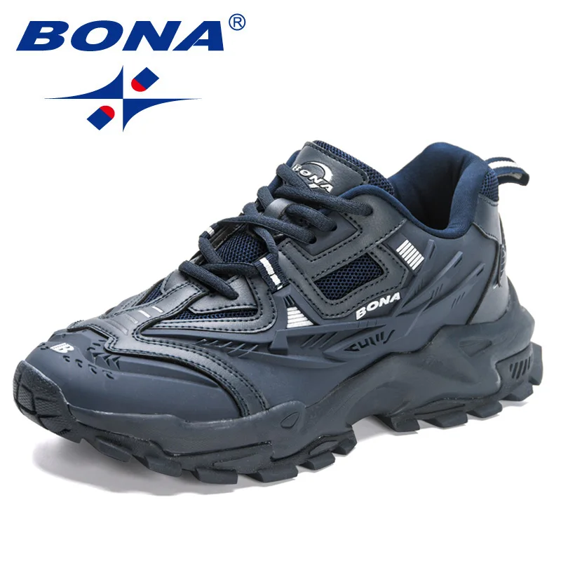 BONA New Designers Anti slip and wear-resistant Classics Running Shoes Athletic Sport Shoes Men Outdoor Sneakers Lightweigh running shoes men sneakers