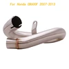 For Honda CB600F 2007-2013 Motorcycle Exhaust Mid Connect Tube Middle Link Pipe Stainless Steel