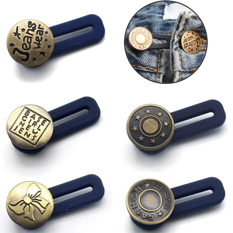 10pcs Metal Spring Button Extender For Pants Jeans Free Sewing Adjustable  Retractable Waist Extenders Button Waistband Expander - Belt Buckle -  AliExpress