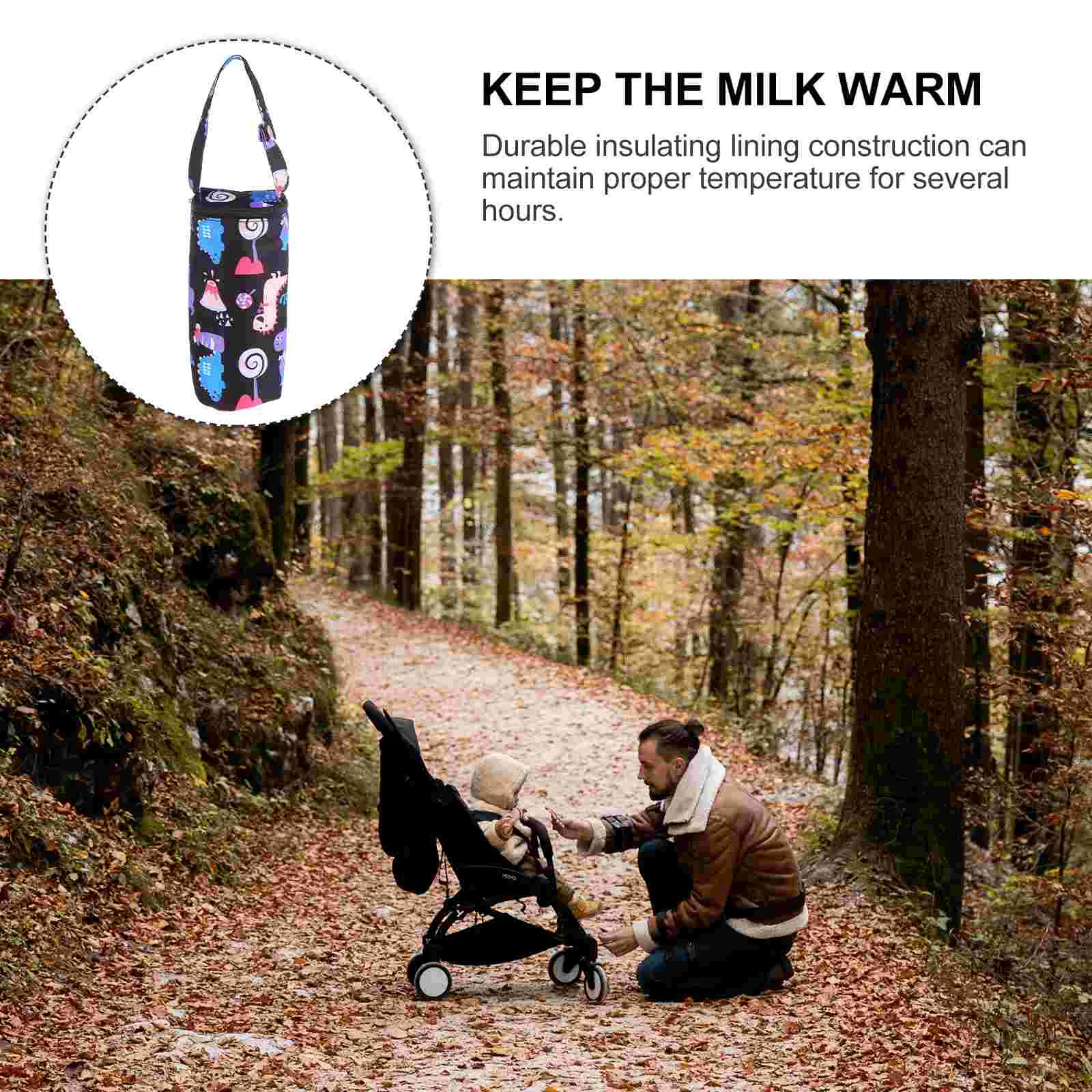 Baby Bottle Brush Cleaner Thermal Bag Breastfeeding Bottles Pouch Cooler 300d Oxford Cloth Milk 2