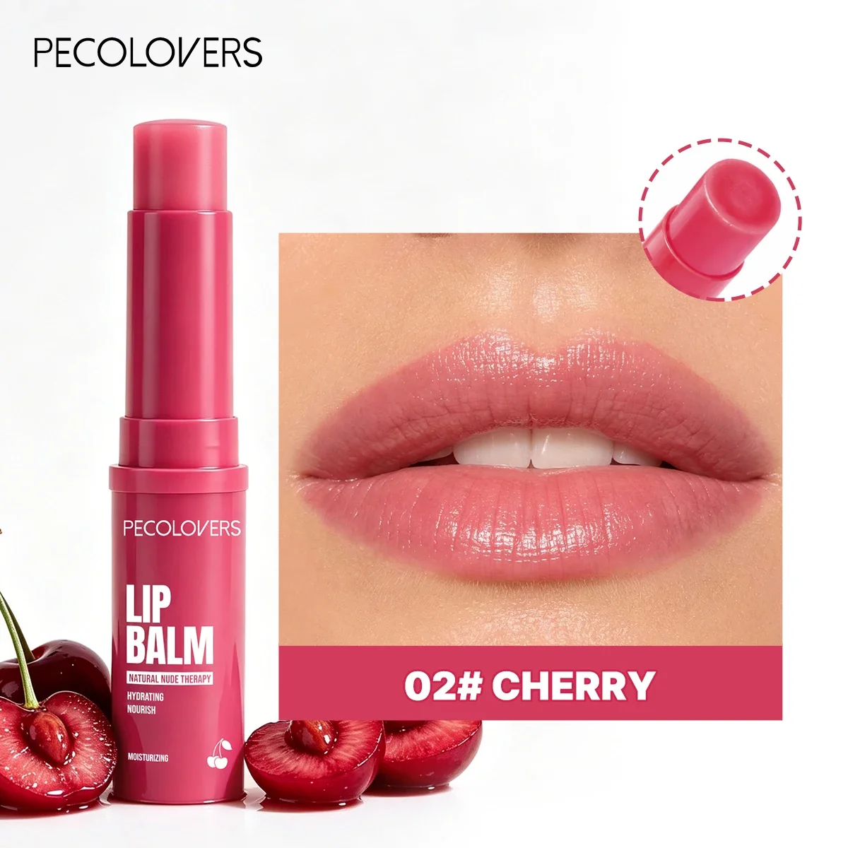 Hydrating Lip Balm with Vibrant Fruit Tones