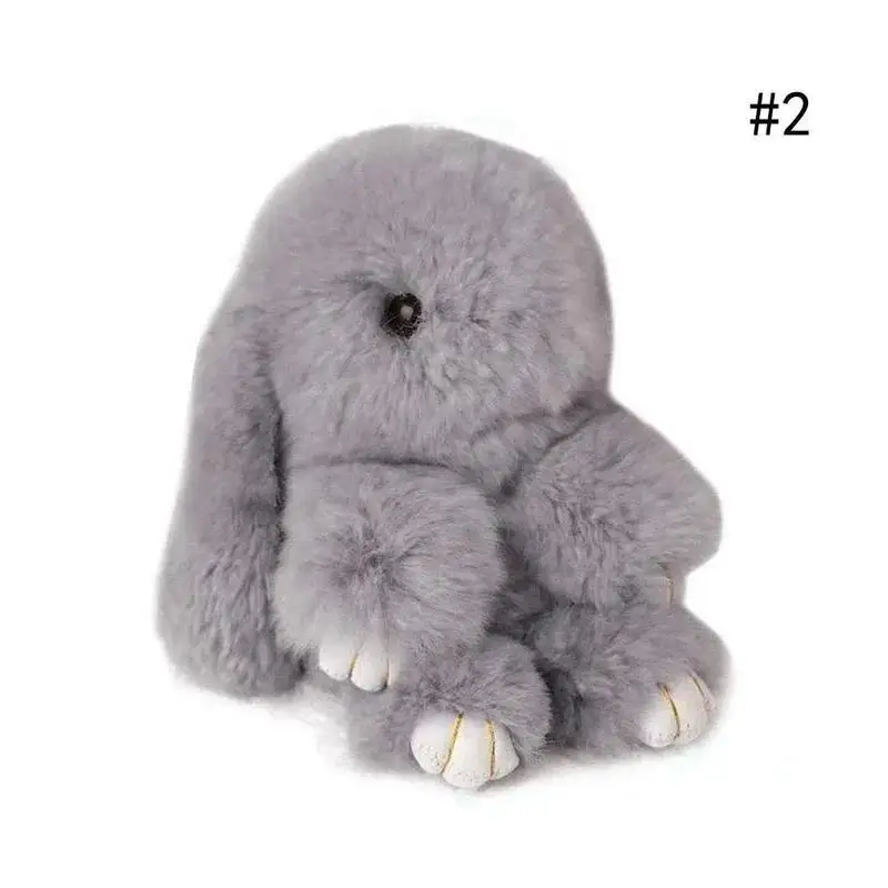 Rabbit Short Plush Bunny Pom Ball Doll Toy Keychain Cute Handbag Pendant Decor Jewelry Keychains Pendant Key Chains Accessories