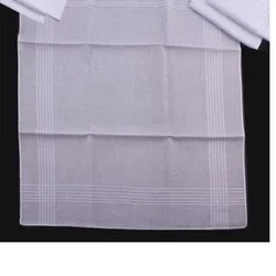DHL200pcs Handkerchief Men Children Cotton White Patchwork Striped Square Absorbent Towel