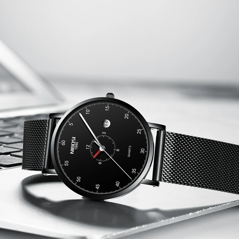 Mens Watches Casual Sport Quartz Watch Men Military Waterproof Ultra Thin Slim Wrist Watch saat_voghion.com