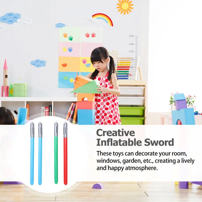10PCS Random Color Inflatable Swords Jumbo Non-luminous toys Instruments For Children Party Kids Gift Child Concert Swords Toys