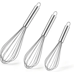 Stainless Steel Balloon Whisk Set - Versatile Kitchen Mixing Tools (1 set)