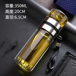 Enhanced Borosilicate Glass Infuser Bottle with Filter - 0.35L (350ml)