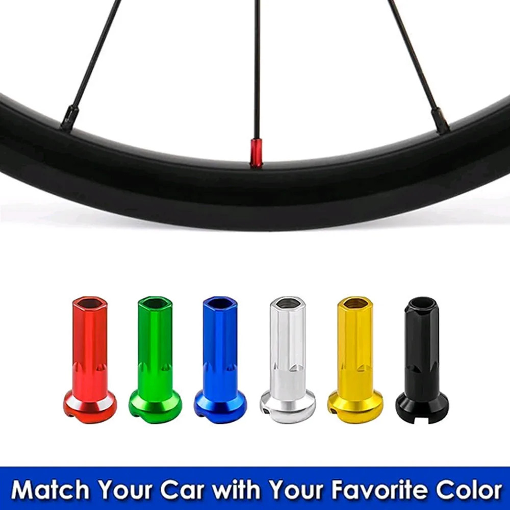 60Pcs Mountain Bike Colorful Bicycle Spoke Caps Wheel Spoke Nipple Decoration MTB Road Bike 14G Bicycle Nipples