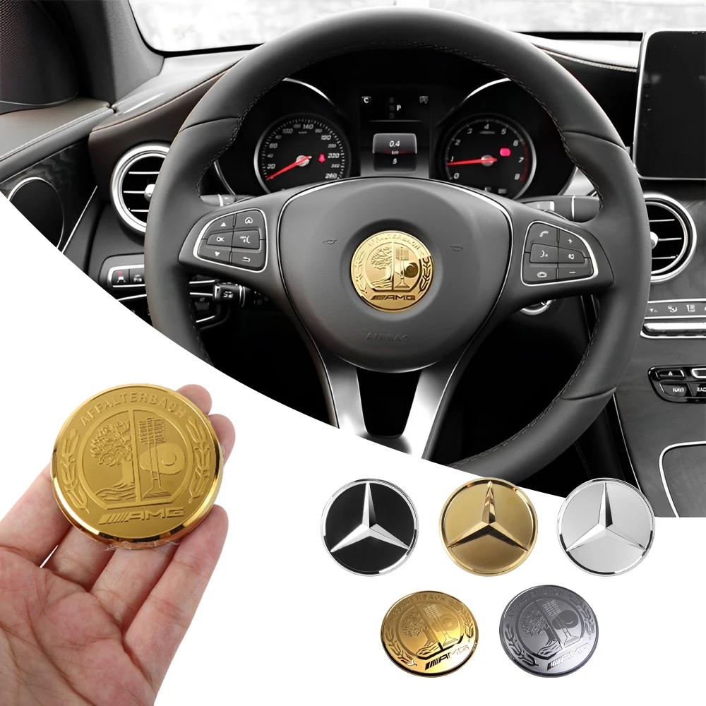 Алюминиевый значок на руль автомобиля, сменная наклейка, чехол для ...