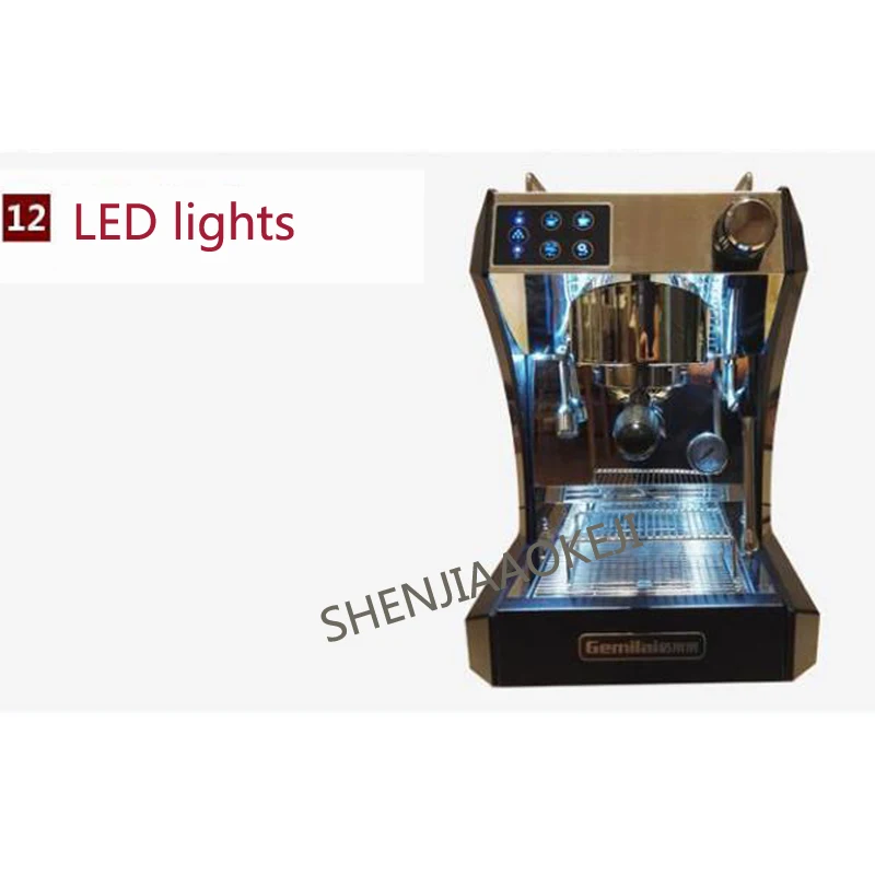 1.7L Italian Coffee Machine CRM3122 Steam Double Pump Boiler Coffee Maker Semi-automatic Stainless Steel Machine 220V 1PC