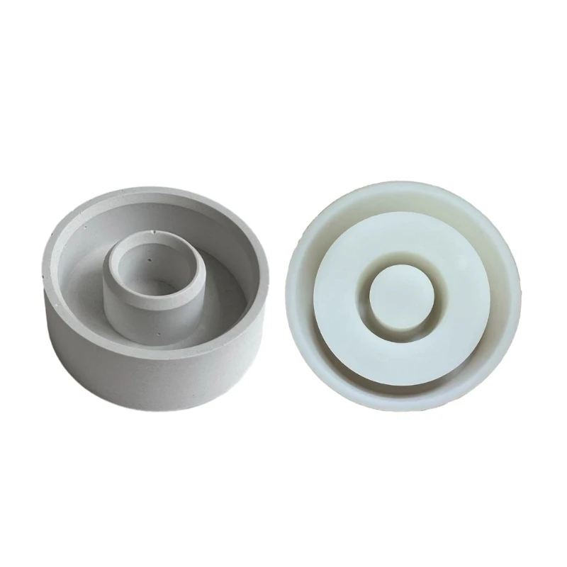 

Diy Crystal Drop Glue Mold Small Round Mirror Candle Holder Storage Table Mold 066C