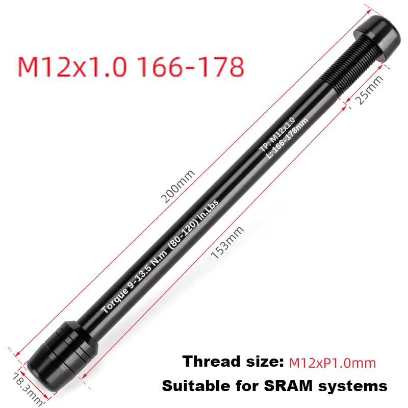 Description Picture 6 of itemBicycle Trainer Thru Axle Skewer MTB Bike Trainer Shaft Skewer Trainer Adapter 12x142-148mm P1.5/P1.75 Trainer Quick Release