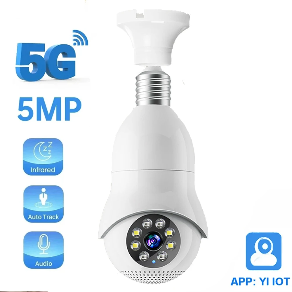 Hontusec Yi Iot 5G 2.4G 5Mp Wifi Ptz Telecamera Di Sorveglianza Audio Bidirezionale Auto Tracking Baby Monitor Supporto Alexa Google