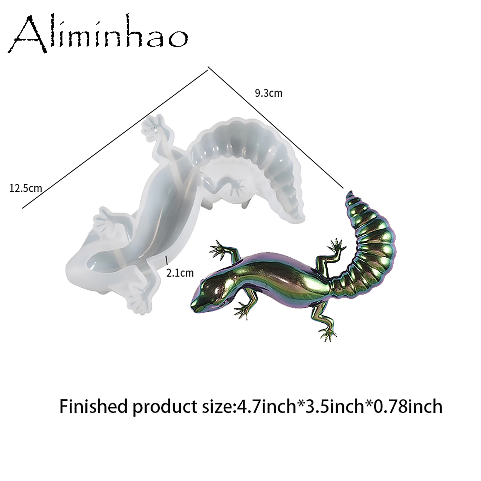 M0054 Harz Formen Ostern 3D Frosch Eidechse Schnecke Kleine Tier Ornamente Silikon Form für Dekoration Hause – Detail 4