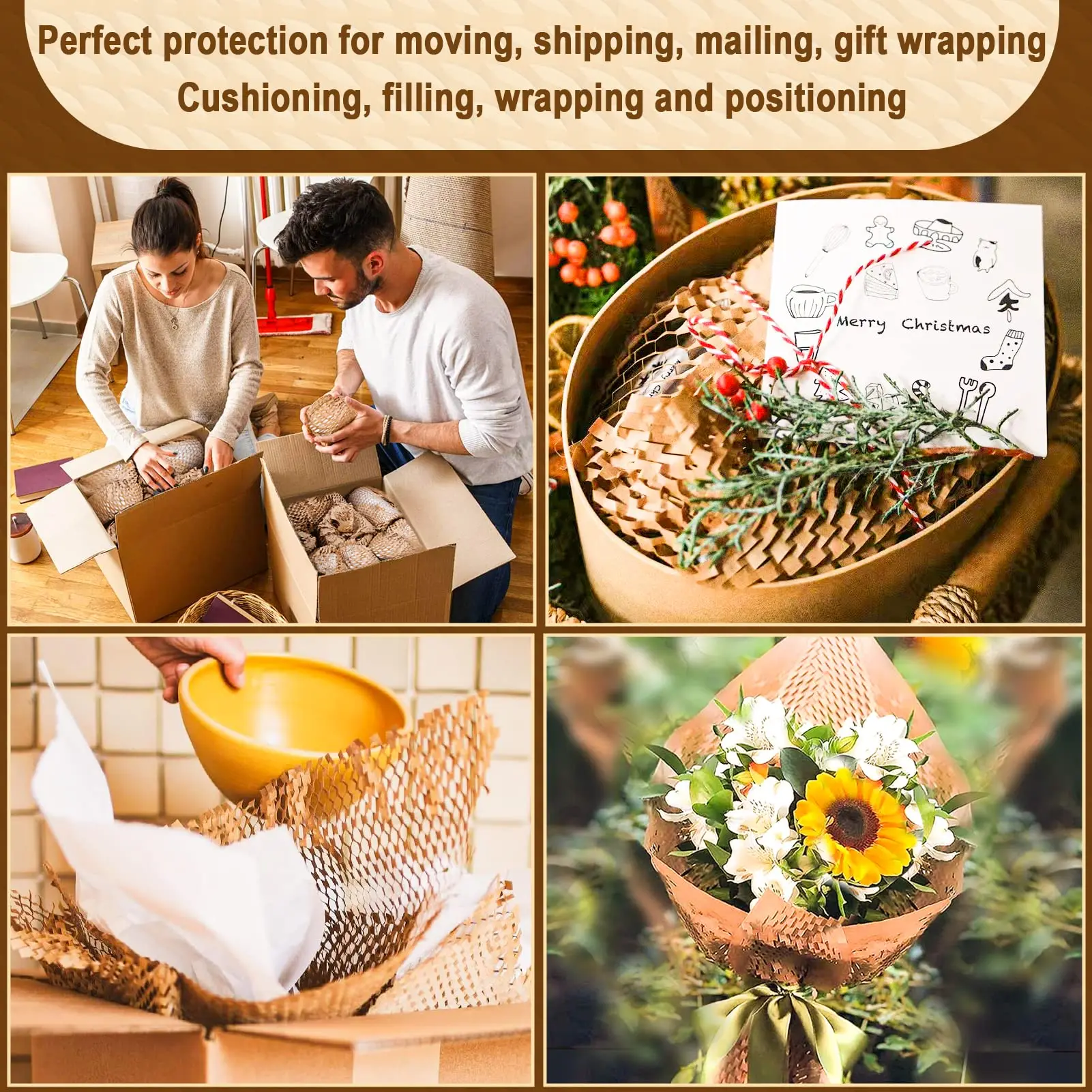 10m Honeycomb wrapping paper small business packaging moving environmentally friendly alternative packaging brown wrapping paper 10m Honeycomb wrapping paper small business packaging moving environmentally friendly alternative packaging brown wrapping paper flower wrapping paper floral wrapping paper