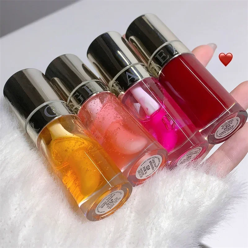 Lip Makeup Lip Glaze Lip Tint Lip Stain Lip Gloss Lip Oil 6Colors Moisturizing Liquid Lipstick Jelly Lasting Cherry Red Pink Lip Gloss Sexy Non Sticky Cup Lip Tint Korean Lips Oil Makeup