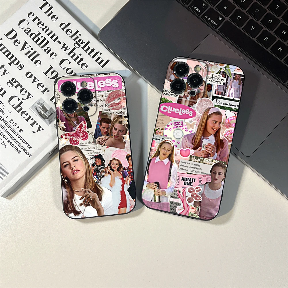 Per Iphone14 Pro Pink 90S Custodia Per Telefono Clueless Per Iphone 13 14 Pro Xr Xs Max 8X7 14 Plus Se 13 Pro Design Cover Per Iphone