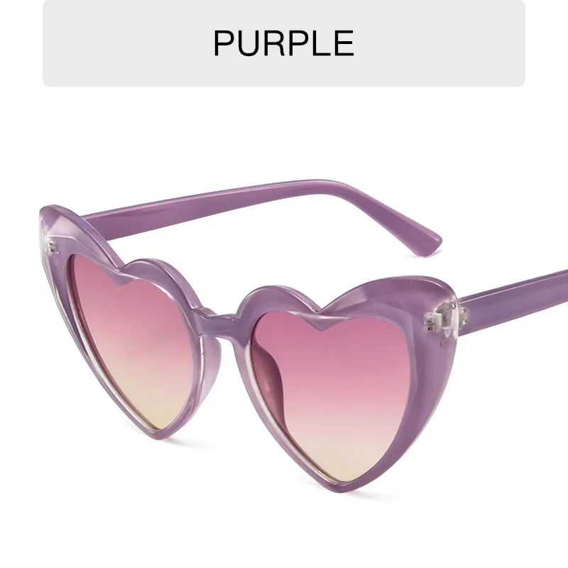 Trendy Cosplay Party Glasses Eyewear Heart-Shaped Sunglasses UV400 Protection Heart Sunglasses for Women Clout Goggle 6