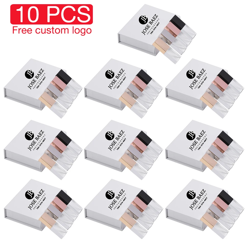 Cristal Usb 2.0 Flash Drives Presente de Casamento Logotipo Personalizado Gratuito Pen Drive 100 Real Capacidade Stick 8gb 16gb 32gb 64gb 10 Pcs Lote