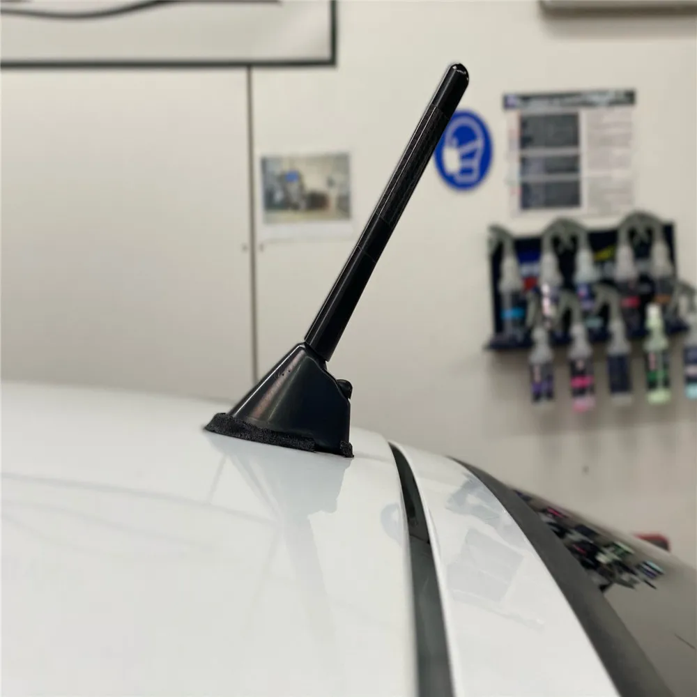 CGEAMDY Antenna per Auto in Lega Di Alluminio - Sostituzione Del Tetto Dell'asta Corta Dell'automobile Con Vite in Fibra Di Carbonio - Radio Breve per La Modifica Dell'auto (Blu