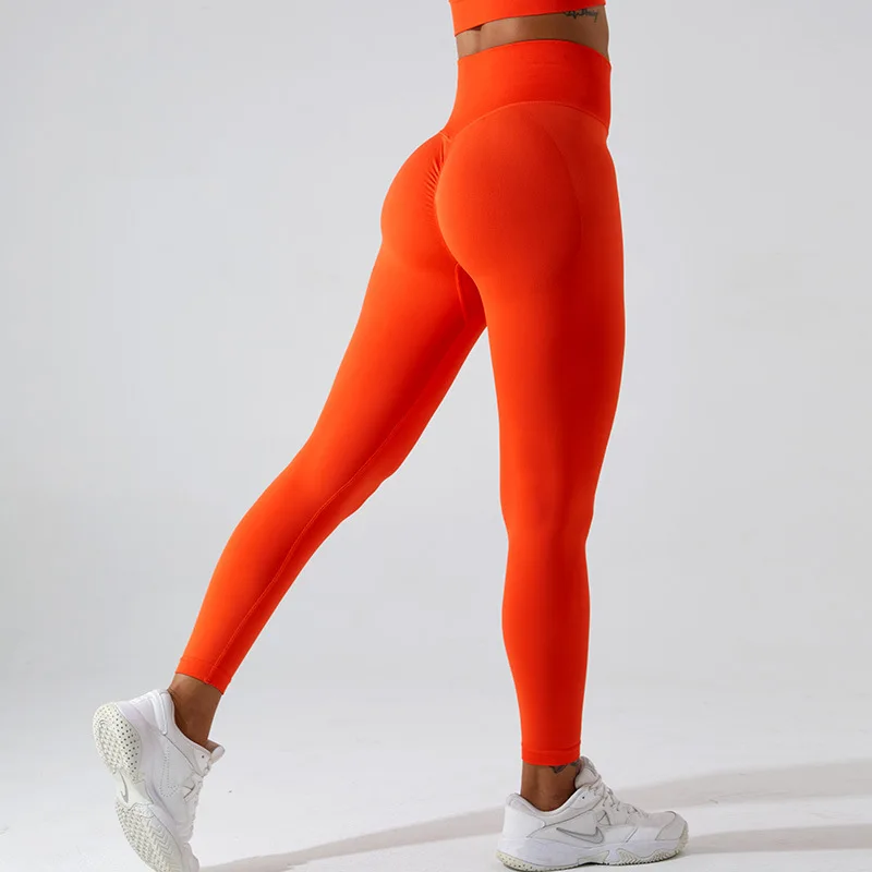 

New Breathable Quick Drying Seamless Sports Tights Running Fitness Pants Honey Peach Hip Lifting Yoga Pants Gym Leggings