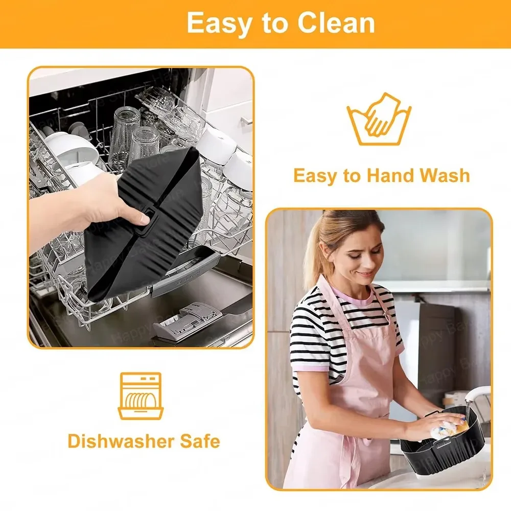 Reusable Non-Stick Silicone Square Baking Liners for Kitchen Cooking and Baking