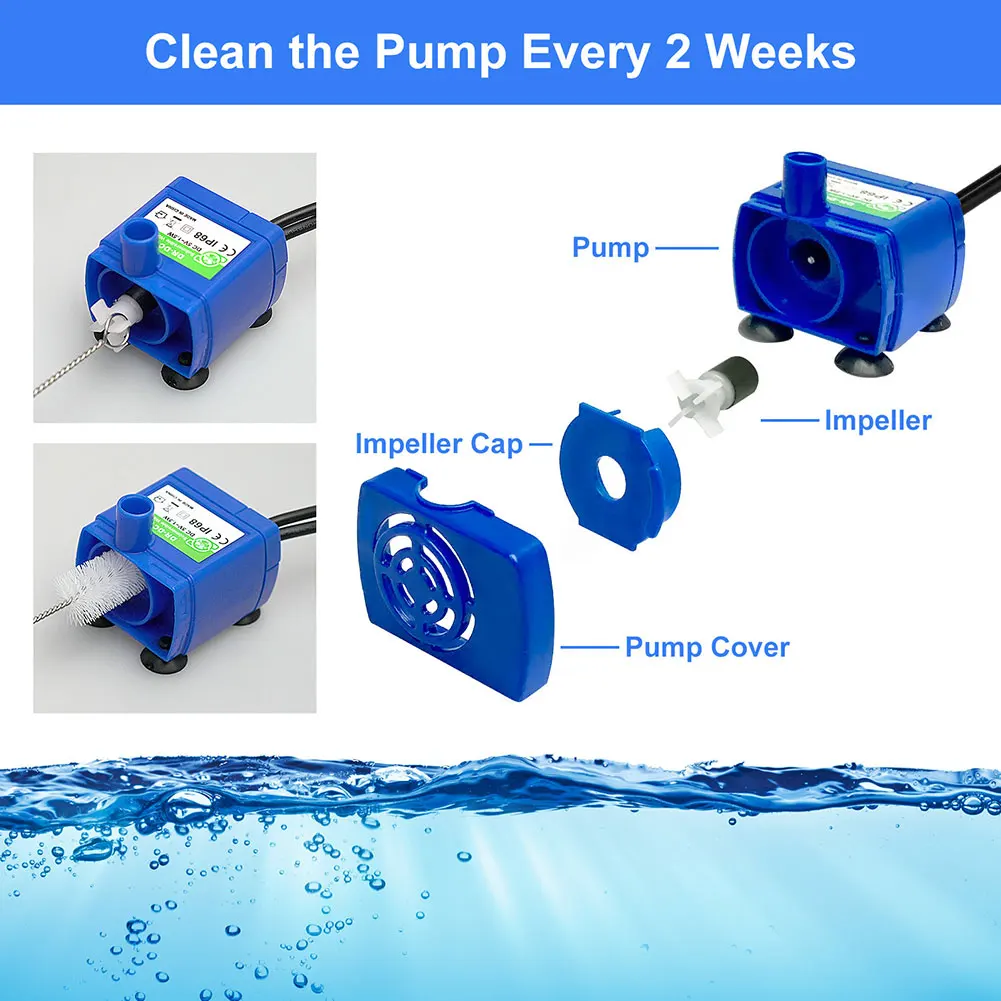 DR-DC 160 Submersible Pump Automatic Power Outage After Water Shortage Pet Water Fountain Pump Accessories