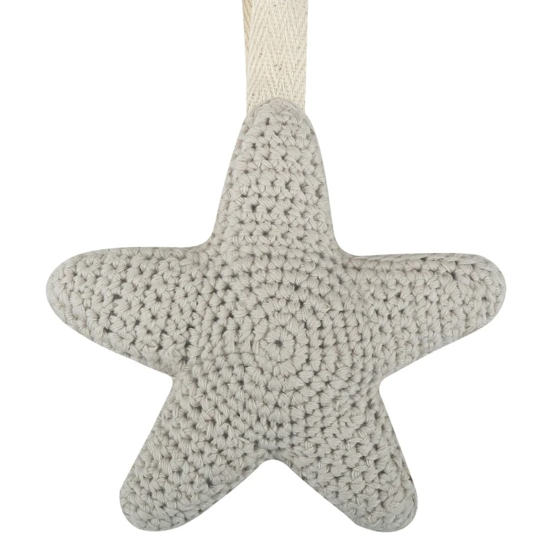 

N80C Upgraded Star-Shape Baby Pacifier Hanging Decorations Cute Babies Pacifier Holder Newborn Baby Accessory Cotton-material