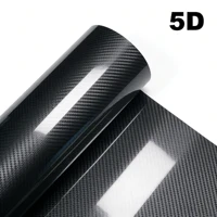 1-6m Carbon Fiber Car Body Vinyl Wrap Matte Accessories Glossy Black Sticker 3D 4D 5D 6D Auto Foil Cover Decoration Film 1