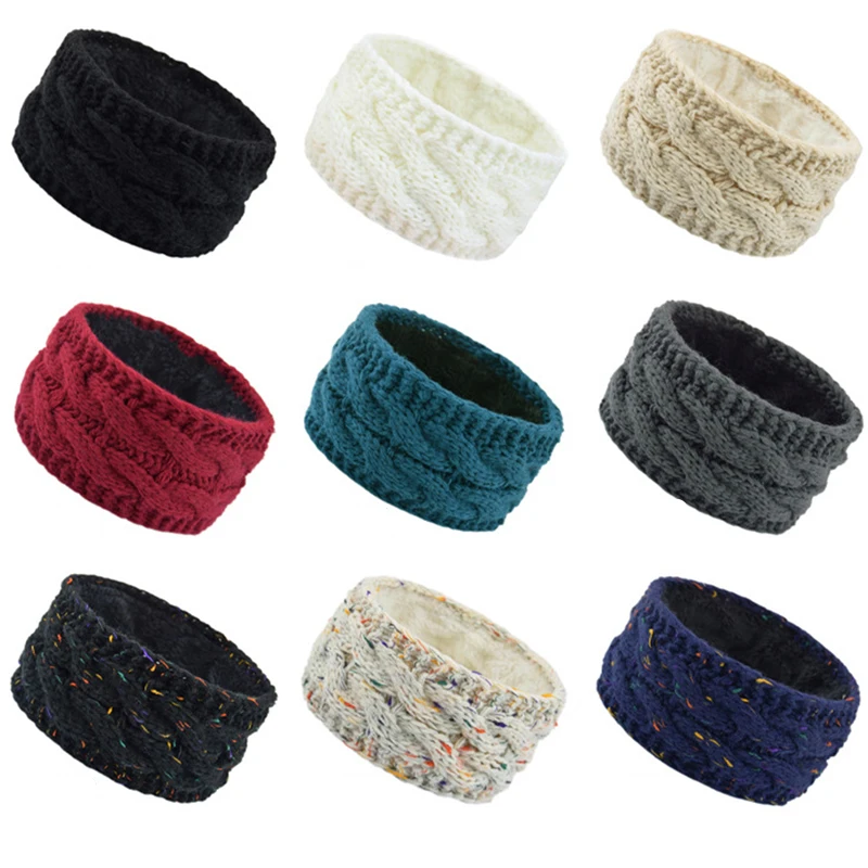 Wide Winter Headbands Warm Ear Knitted Hair Bands For Women Hair