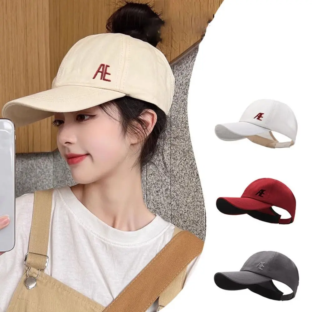 

Breathable Baseball Cap New Adjustable Big Brim Sunscreen Hat Empty Top Snapback Bone Hat Female
