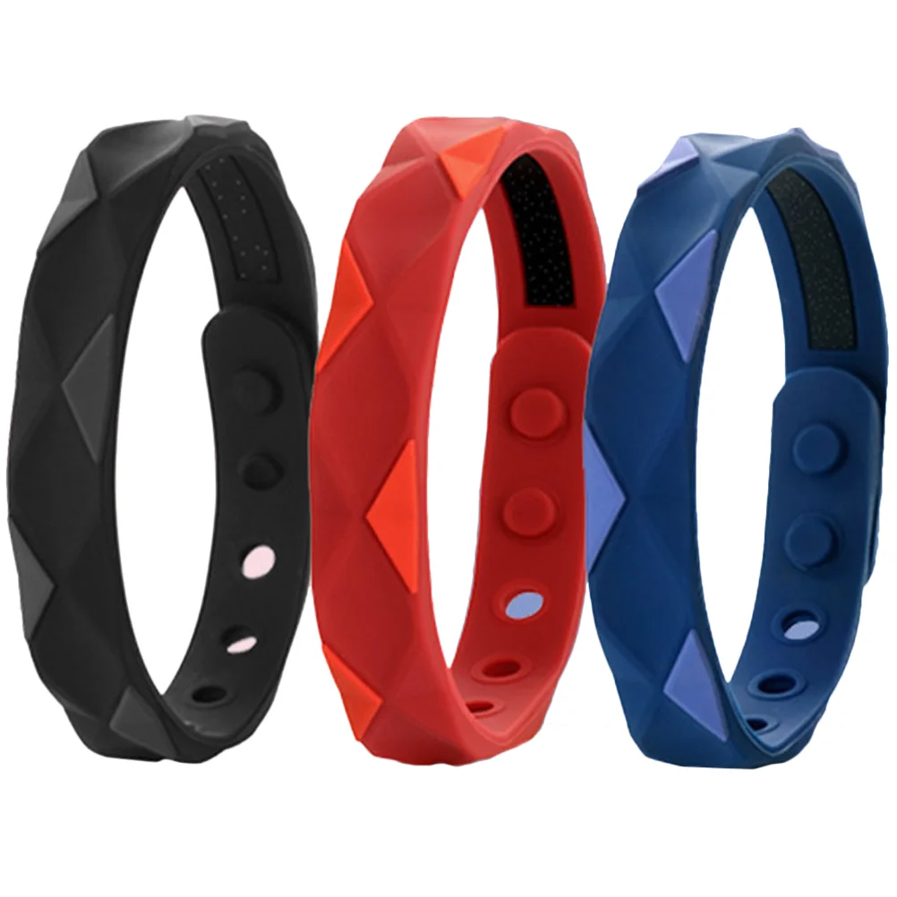 цена 3 Pcs Anti-static Bracelet Fitness Sports Exercise Wristband Silica Gel Silicone