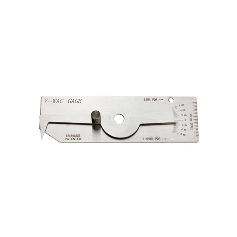 

Stainless Steel V-WAC Single Welding Gauge For Metric Imperial Inspection Gauge Welding Ruler Welding Measuring Tool