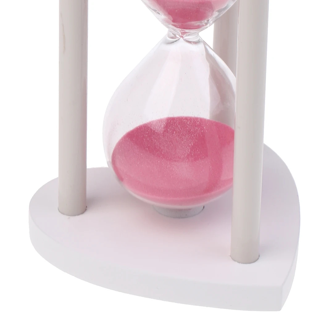 30 Minutes Sandglass Wooden Hourglass Heart Sand Timer Clock Home Decor Gifts 4