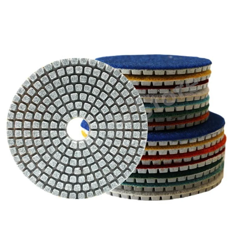 

11Pcs 3''80mm/4''100mm Wet Diamond Polishing Pad Soft Abrasive Padss Granite Stone Concrete Marble Polishing Grinding Discs Set