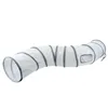 Pet Cat Tunnel Toys Foldable White Pet Cat Kitty Training Interactive Fun Toy For Cats Rabbit Animal Play Tunnel Tube 6