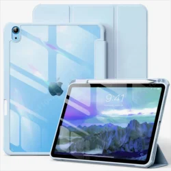 Premium HD Clear Acrylic Shockproof Tablet Case - 2025 Edition for iPad Pro M4 2024 13 (Sky Blue)