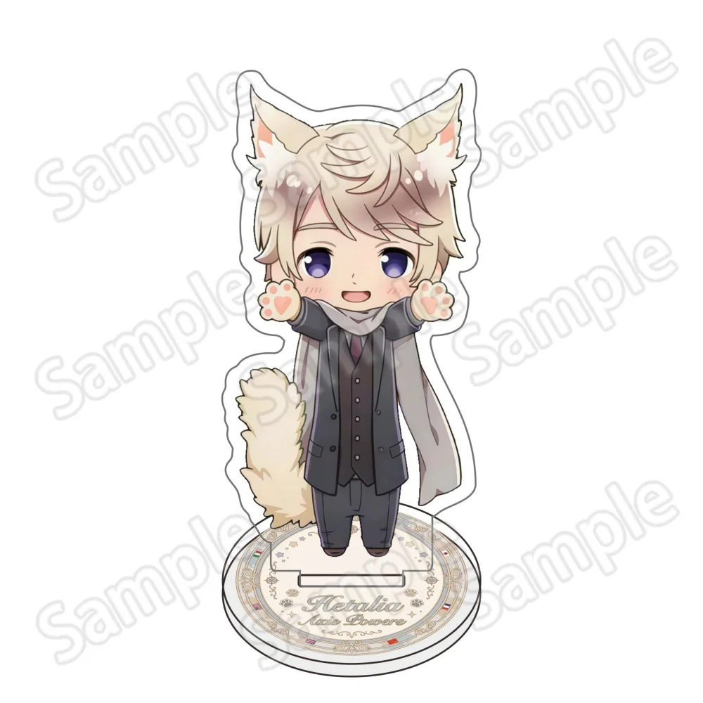 Hetalia: Axis Powers Cat Ear Chibi Acrylständer 10 cm | USA UK Frankreich Deutschland Italien Niedliche Anime-Figur Schreibtisch-Deko Fan-Geschenk – Detail 10