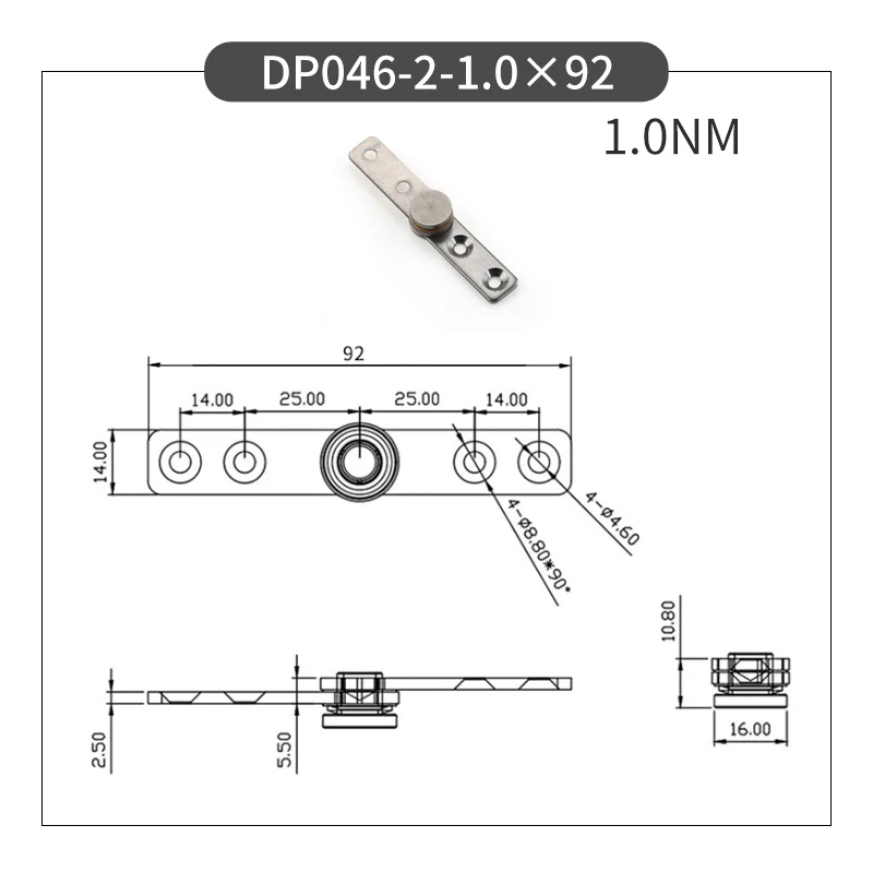FASOUCOTH Stainless steel Constant Torqueone-word Damping 360 Degree Rotary Shaft Positioning Concealed Hinge stainless steel hinges