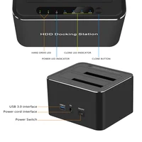 Dual Bay Hard Drive Docking Station USB 3.0 to SATA For 2.5/3.5" HDD SSD Support Offline Clone Dual HDD Dock Mobile  High Speed - Image 3