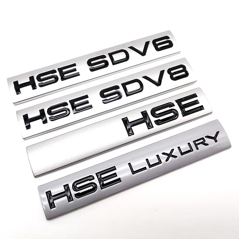 3D Metal Sdv8 Sdv6 Hse Luxury Emblem Logo Badge Adesivi Per Auto Per Range Rover Land Rover Discovery Sport Hse Accessori Di Lusso