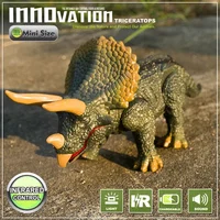 Remote Control Dinosaur Toy Simulation Electric Walking Triceratops Toy Glowing Eyes Open Mouth Roaring RC Jurassic Dinosaur Toy 2