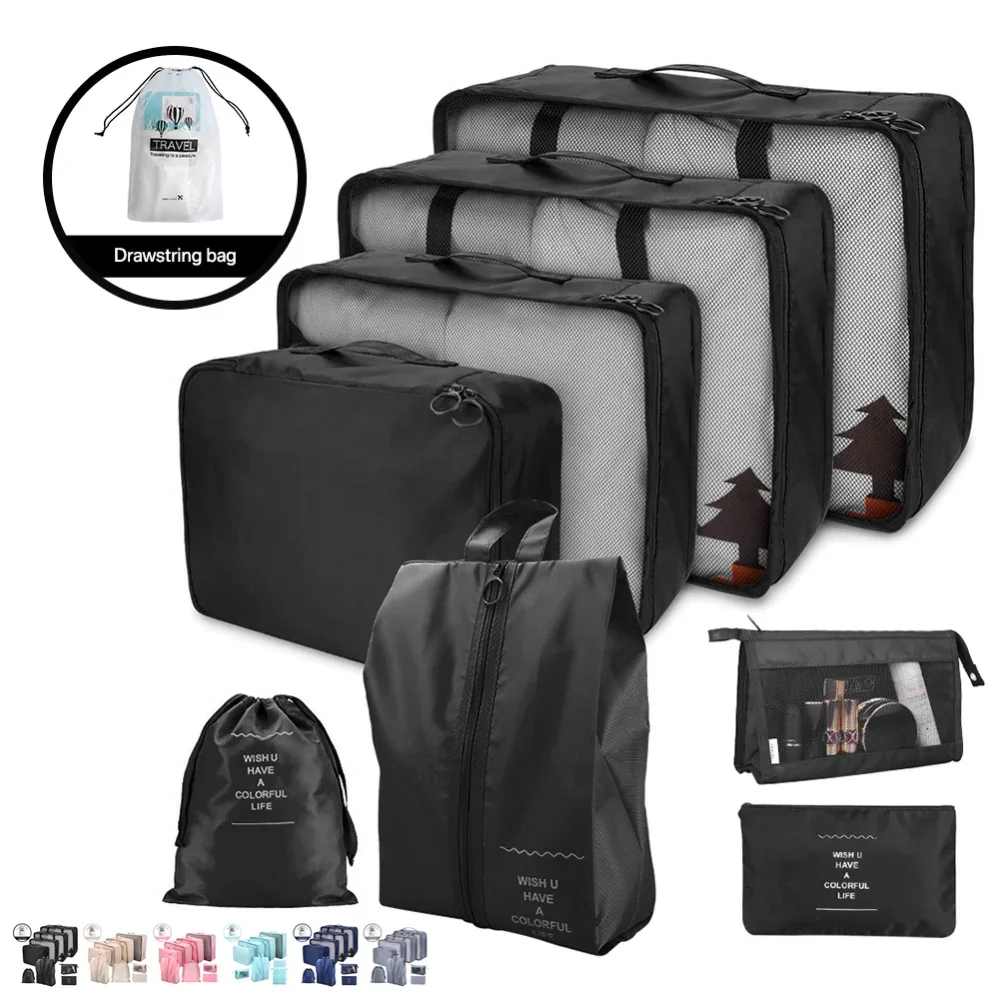 

8Pieces Set Travel Organizer Storage Bags Suitcase Packing Set Storage Cases Portable Luggage Organizer Clothe Shoe Pouch